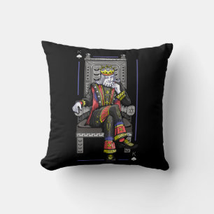 Card King Throw Pillow