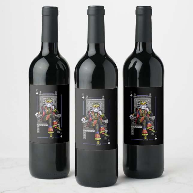 Card King Wine Label (Bottles)