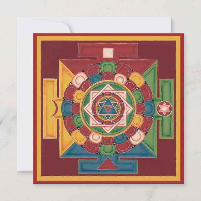 CARD Mandala of the 5 Elements, square+envelope (Front)