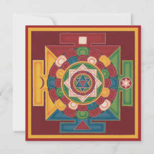 CARD Mandala of the 5 Elements, square+envelope