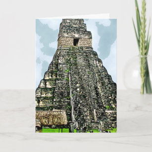 Card: Mayan Temple at Tikal, Guatemala Holiday Card