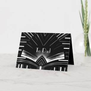 Card Mens Father To Dad Art Deco