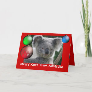 Card Merry Xmas From Australia Koala