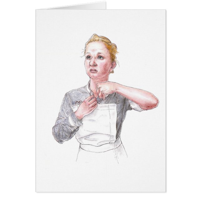 Card - Middlesex Hospital Nurse Dressing For Duty (Front)