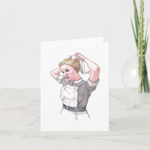 Card - Middlesex Hospital Nurse Dressing For Duty