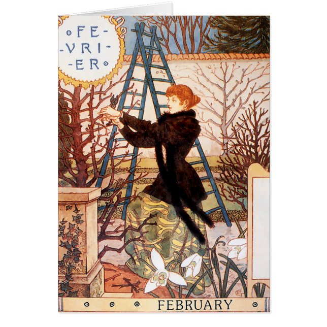 Card: Month of February - Février (Front)