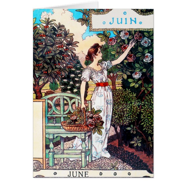 Card: Month of  June - Juin (Front)