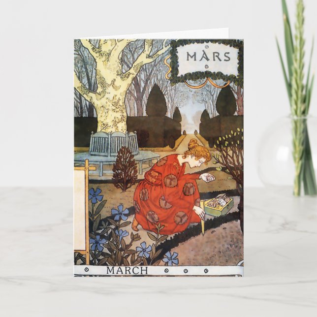Card:  Month of March - Mars Card (Front)