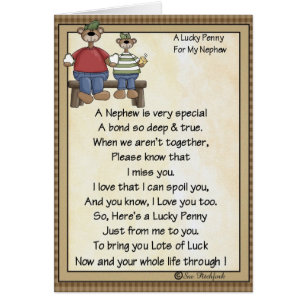Card-Nephew-Lucky Penny-Glue Penny On