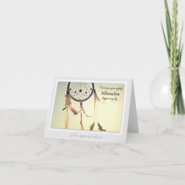 Card of Appreciation (Never Give Up) (Front)