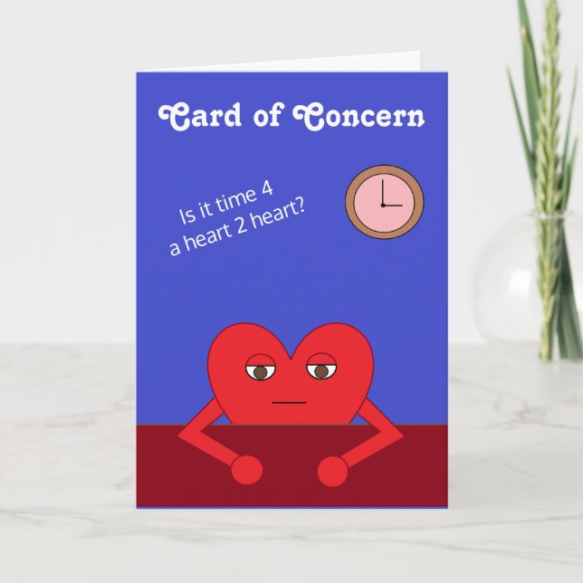 Card of Concern: Blue Blank Card (Front)