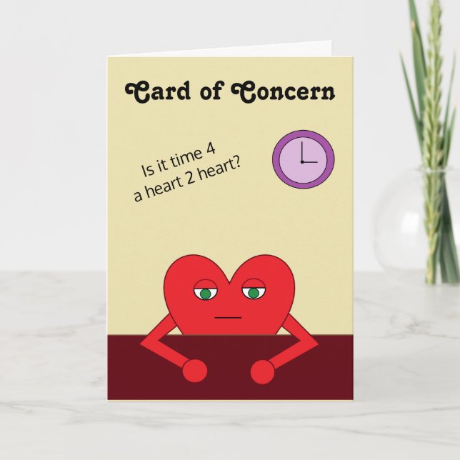 Card of Concern:  Light Brown Blank Card (Front)