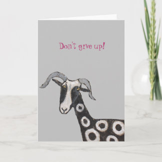 Card of encouragement with goat