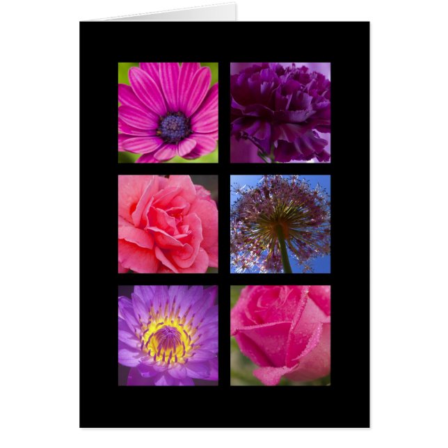 Card - Pink Purple Flowers (Front)