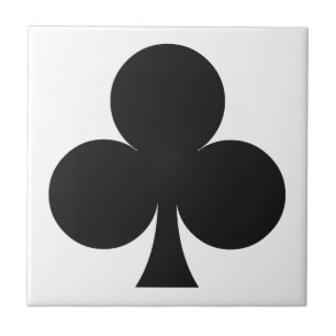 Card player ceramic tile - Club