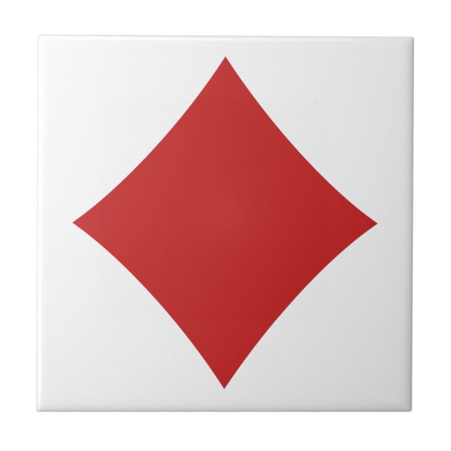 Card player ceramic tile - Diamond (Front)