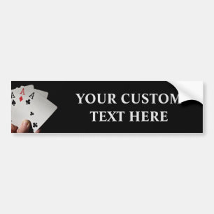Card Player custom bumpersticker Bumper Sticker