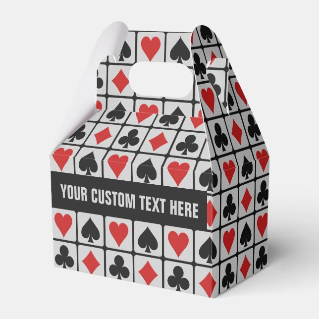 Card Player custom favour boxes (Front Side)