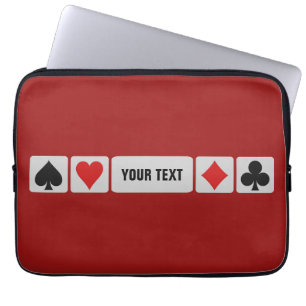 Card Player custom laptop sleeves