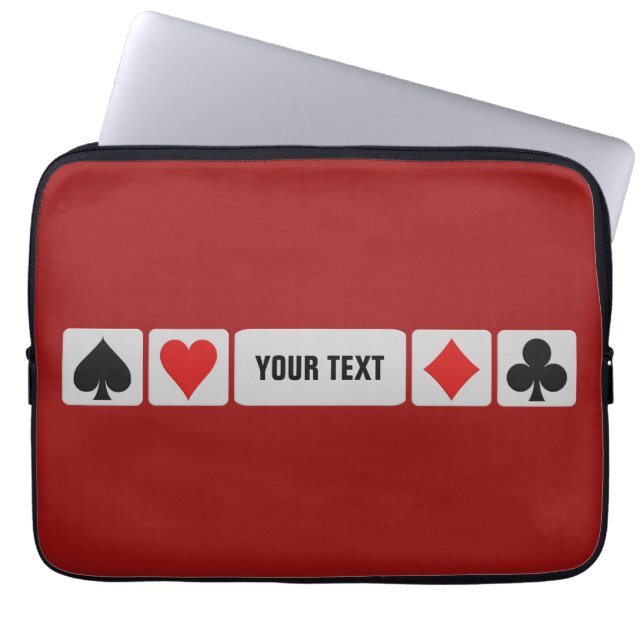 Card Player custom laptop sleeves (Front)