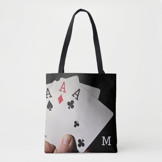 Card Player custom monogram bags (Front)