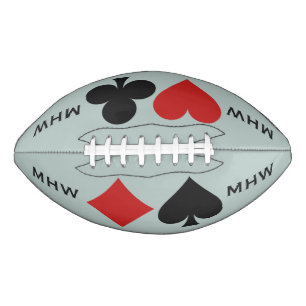 Card Player custom monogram & colour football