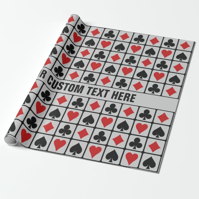 Card Player custom wrapping paper (Unrolled)