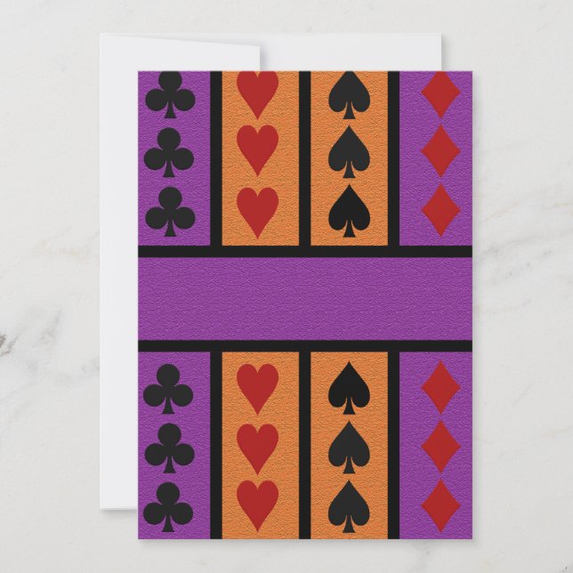 Card Player invitation, customize (Front)