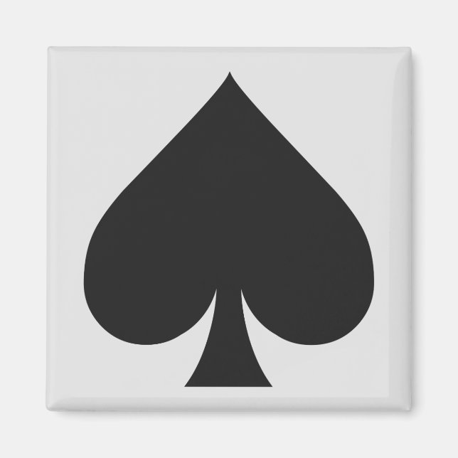 Card Player magnets - Spade (Front)