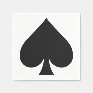 Card Player paper napkins - Spade
