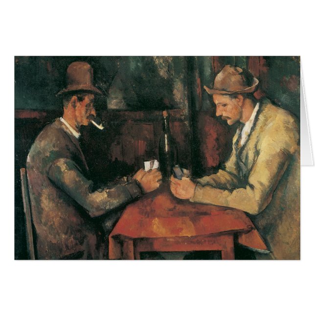 Card Players by Paul Cezanne, Vintage Fine Art (Front Horizontal)
