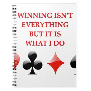 card players joke notebook