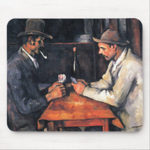 Card Players Paul Cezanne Painting Art Mouse Pad