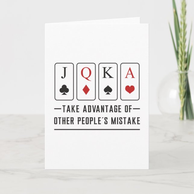 Card Playing Day Ace Cards Poker Casino Game Gift (Front)