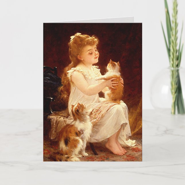 Card: Playing with the Kitten Card (Front)