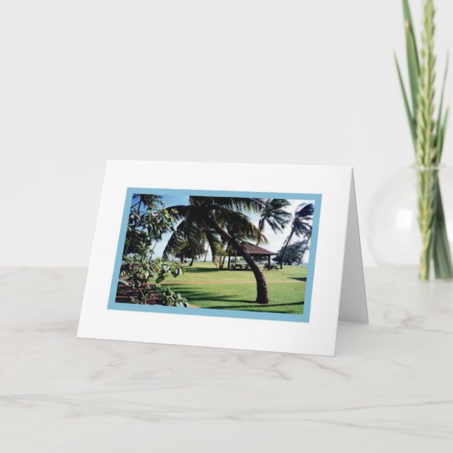 Card-Poipu Beach Park, Kauai, Hawaii Card (Front)