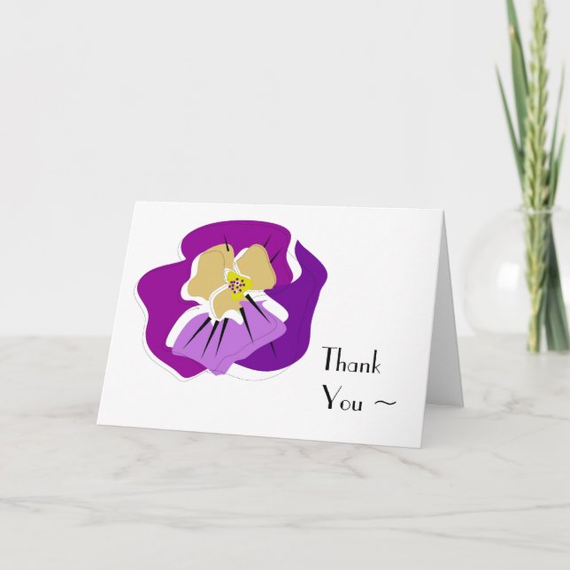 card_purples de note de MERCI de pensée (Devant)