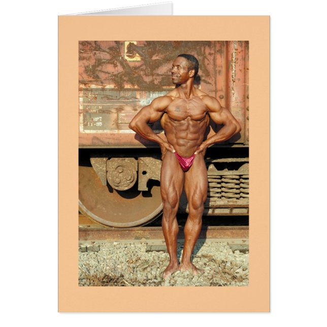 Card, "Randy Jackson by the Train"14A (Front)