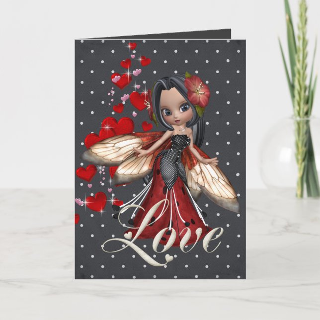 Card Red Love Fairy (Front)
