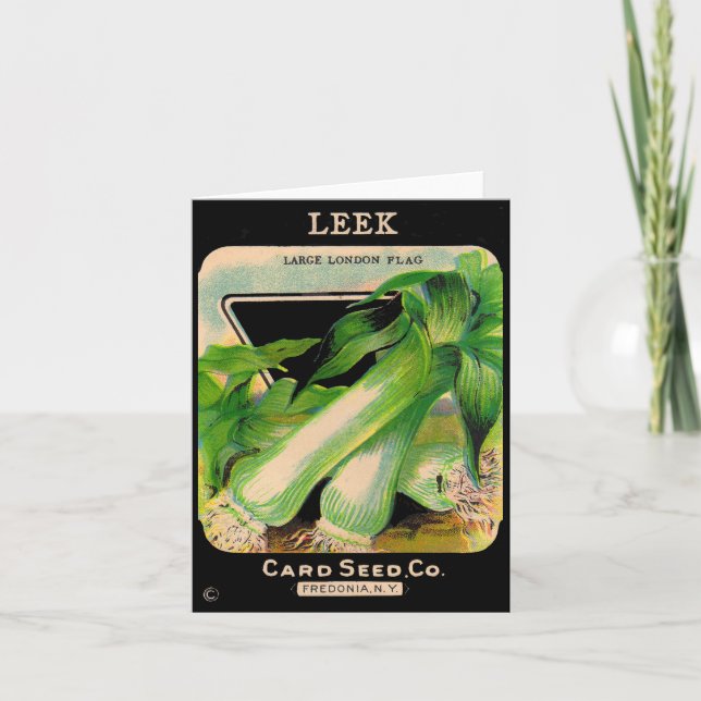 Card Seed Company envelope cover - leeks (Front)