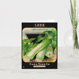 Card Seed Company envelope cover - leeks