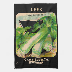 Card Seed Company envelope cover - leeks Kitchen Towel