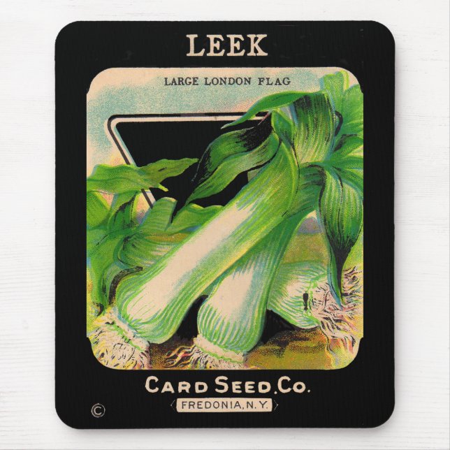 Card Seed Company envelope cover - leeks Mouse Pad (Front)