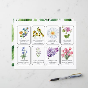 Card Set With 8 Childbirth Affirmations