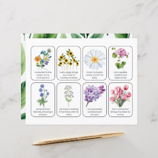 Card Set With 8 Childbirth Affirmations