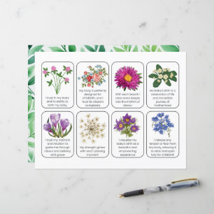 Card Set With 8 Childbirth Affirmations
