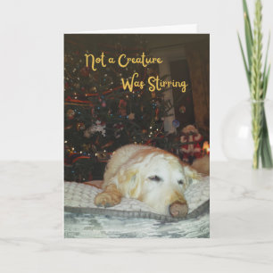 Card sleeping dog, Not a Creature was Stirring