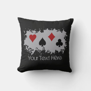 Card Splash custom throw pillow