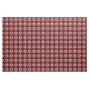 Card Suits Plaid Fabric