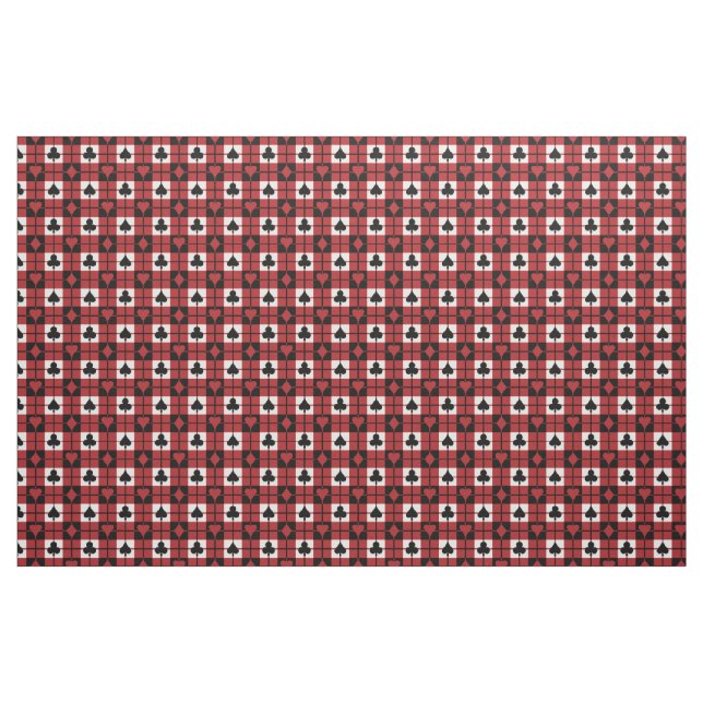 Card Suits Plaid Fabric (Fat Quarter)